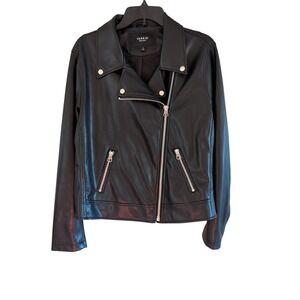 Torrid Faux Leather Asymmetrical Moto Jacket in Black Sz 2X NWOT